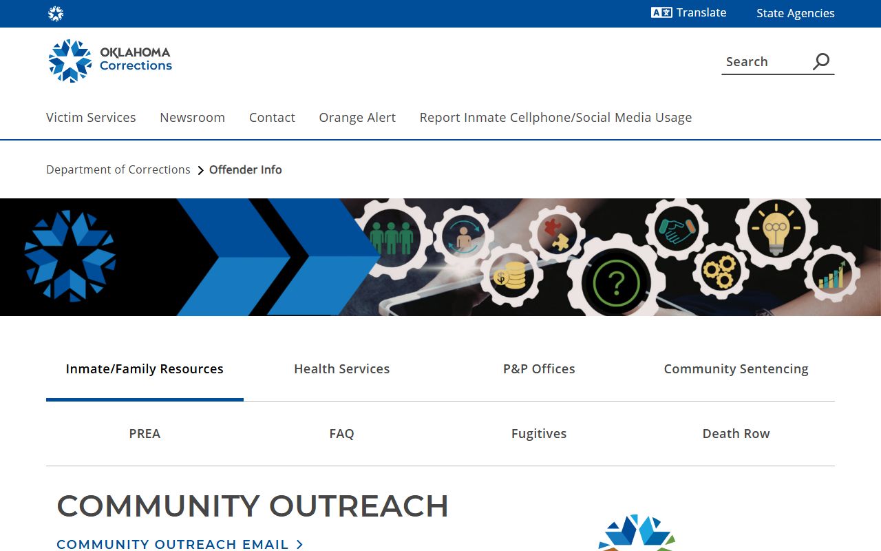 Oklahoma inmate population ODOC offender information security levels and release limits